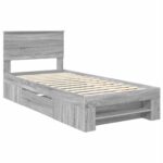 vidaXL Rám postele Sivý Sonoma 80 x 200 cm Kompozitné drevo – Obrázok 4