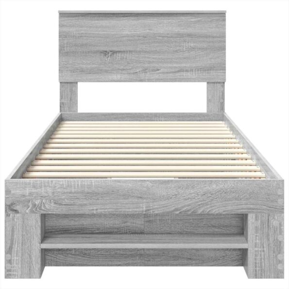 vidaXL Rám postele Sivý Sonoma 80 x 200 cm Kompozitné drevo – Obrázok 8