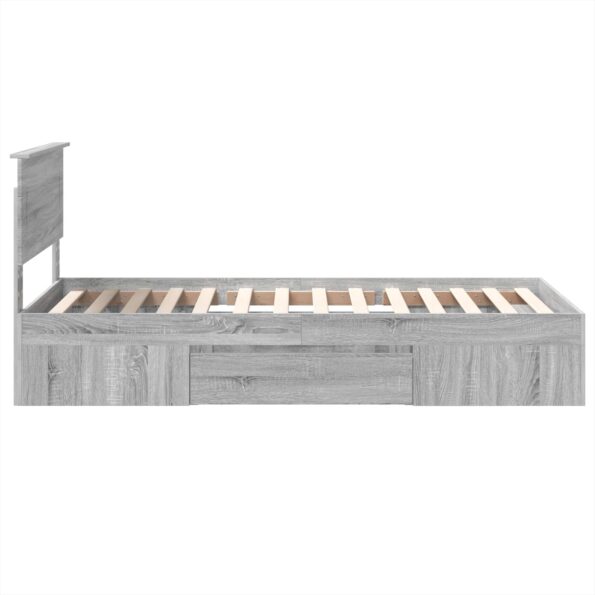 vidaXL Rám postele Sivý Sonoma 80 x 200 cm Kompozitné drevo – Obrázok 9