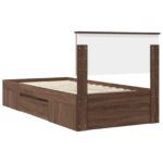 vidaXL Rám postele Hnedý dub 80 x 200 cm Kompozitné drevo – Obrázok 10