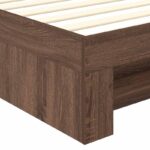 vidaXL Rám postele Hnedý dub 80 x 200 cm Kompozitné drevo – Obrázok 11