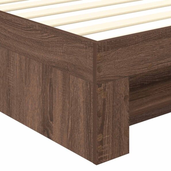 vidaXL Rám postele Hnedý dub 80 x 200 cm Kompozitné drevo – Obrázok 11