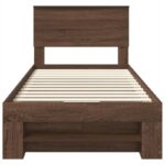 vidaXL Rám postele Hnedý dub 80 x 200 cm Kompozitné drevo – Obrázok 8