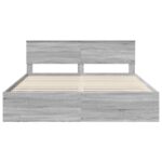 vidaXL Rám postele Sivý Sonoma 200 x 200 cm Kompozitné drevo – Obrázok 7