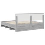 vidaXL Rám postele Sivý Sonoma 200 x 200 cm Kompozitné drevo – Obrázok 9