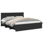 vidaXL Rám postele Čierna 180 x 200 cm Kompozitné drevo – Obrázok 2