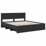 vidaXL Rám postele Čierna 180 x 200 cm Kompozitné drevo – Obrázok 4