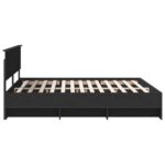 vidaXL Rám postele Čierna 180 x 200 cm Kompozitné drevo – Obrázok 8