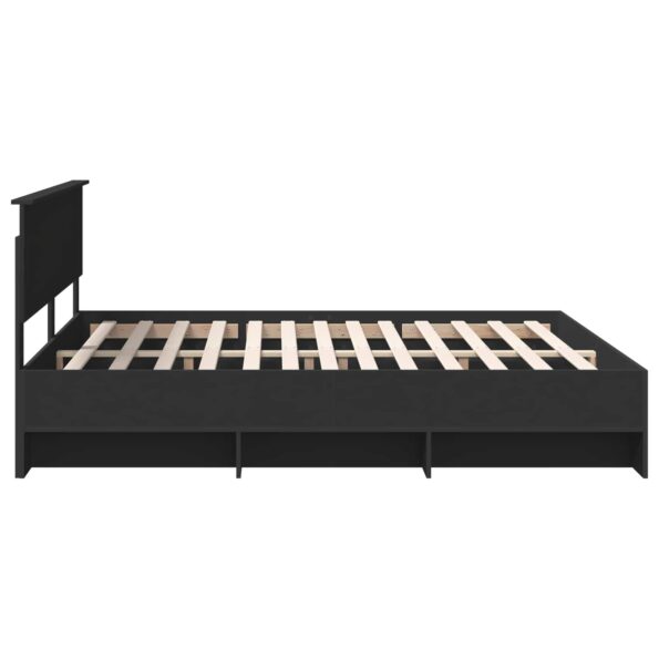 vidaXL Rám postele Čierna 180 x 200 cm Kompozitné drevo – Obrázok 8