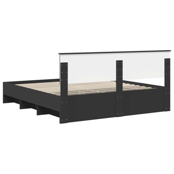 vidaXL Rám postele Čierna 180 x 200 cm Kompozitné drevo – Obrázok 9
