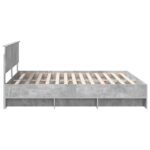 vidaXL Rám postele Betónová šedá 180 x 200 cm Kompozitné drevo – Obrázok 8