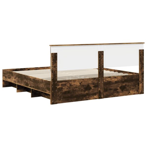 vidaXL Rám postele Dymová dub 180 x 200 cm Kompozitné drevo – Obrázok 9