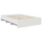 vidaXL Rám postele s čelnou doskou Biela 160 x 200 cm Kompozitné drevo – Obrázok 5