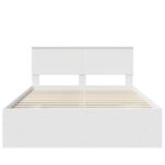 vidaXL Rám postele s čelnou doskou Biela 160 x 200 cm Kompozitné drevo – Obrázok 7