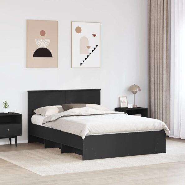 vidaXL Rám postele Čierna 160 x 200 cm Kompozitné drevo – Obrázok 3