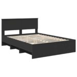 vidaXL Rám postele Čierna 160 x 200 cm Kompozitné drevo – Obrázok 4