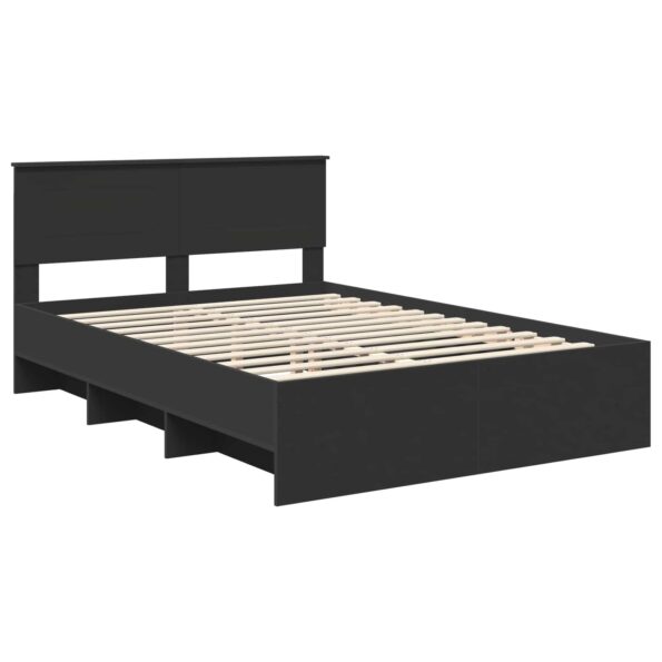 vidaXL Rám postele Čierna 160 x 200 cm Kompozitné drevo – Obrázok 4