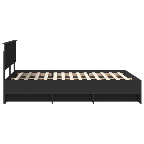 vidaXL Rám postele Čierna 160 x 200 cm Kompozitné drevo – Obrázok 8