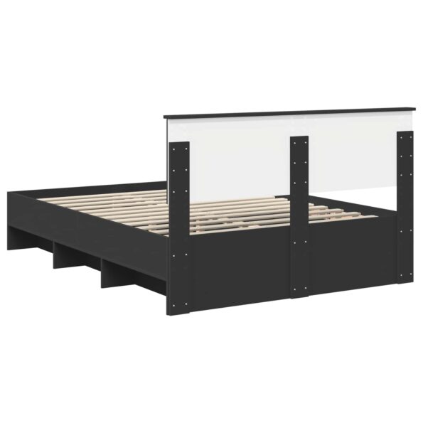vidaXL Rám postele Čierna 160 x 200 cm Kompozitné drevo – Obrázok 9