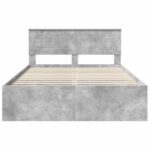 vidaXL Rám postele Betónová šedá 160 x 200 cm Kompozitné drevo – Obrázok 7