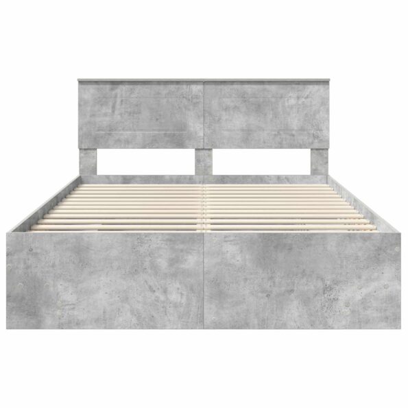 vidaXL Rám postele Betónová šedá 160 x 200 cm Kompozitné drevo – Obrázok 7