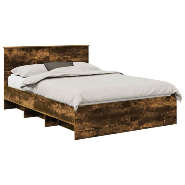 vidaXL Rám postele Dymová dub 160 x 200 cm Kompozitné drevo – Obrázok 2