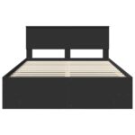 vidaXL Rám postele Čierna 150 x 200 cm Kompozitné drevo – Obrázok 7