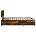 vidaXL Rám postele Dymová dub 150 x 200 cm Kompozitné drevo – Obrázok 8