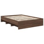 vidaXL Rám postele Hnedý dub 150 x 200 cm Kompozitné drevo – Obrázok 5