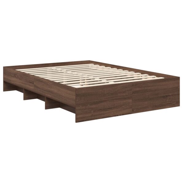 vidaXL Rám postele Hnedý dub 150 x 200 cm Kompozitné drevo – Obrázok 5