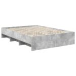 vidaXL Rám postele Betónová šedá 140 x 200 cm Kompozitné drevo – Obrázok 5