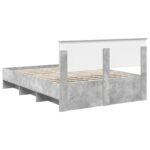 vidaXL Rám postele Betónová šedá 140 x 200 cm Kompozitné drevo – Obrázok 9