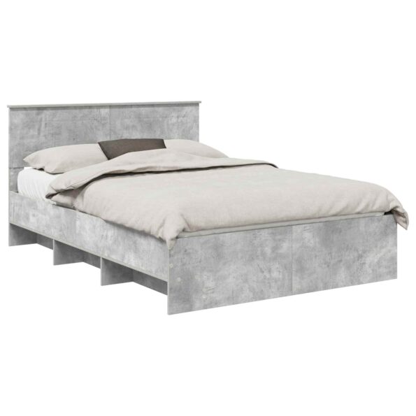 vidaXL Rám postele Betónová šedá 140 x 200 cm Kompozitné drevo – Obrázok 2