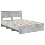 vidaXL Rám postele Betónová šedá 140 x 200 cm Kompozitné drevo – Obrázok 4