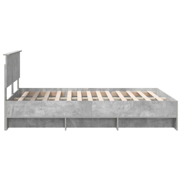 vidaXL Rám postele Betónová šedá 140 x 200 cm Kompozitné drevo – Obrázok 8