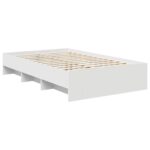 vidaXL Rám postele s čelnou doskou Biela 137 x 203 cm Kompozitné drevo – Obrázok 5