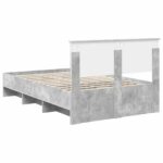 vidaXL Rám postele Betónová šedá 137 x 203 cm Kompozitné drevo – Obrázok 9