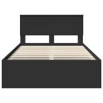 vidaXL Rám postele Čierna 120 x 123 cm Kompozitné drevo – Obrázok 7