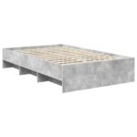 vidaXL Rám postele Betónová šedá 120 x 123 cm Kompozitné drevo – Obrázok 5