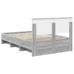 vidaXL Rám postele Sivý Sonoma 120 x 123 cm Kompozitné drevo – Obrázok 9