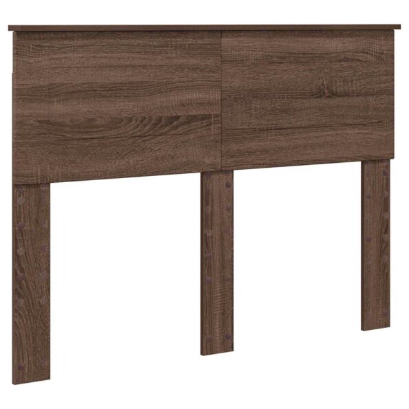 vidaXL Rám postele Hnedý dub 120 x 123 cm Kompozitné drevo – Obrázok 6
