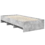 vidaXL Rám postele Betónová šedá 120 x 123 cm Kompozitné drevo – Obrázok 5