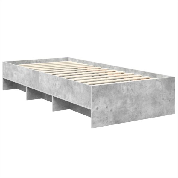 vidaXL Rám postele Betónová šedá 120 x 123 cm Kompozitné drevo – Obrázok 5