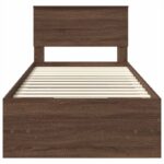 vidaXL Rám postele Hnedý dub 90 x 200 cm Kompozitné drevo – Obrázok 7