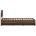 vidaXL Rám postele Hnedý dub 90 x 200 cm Kompozitné drevo – Obrázok 8