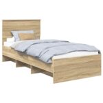 vidaXL Rám postele Sonoma dub 80 x 200 cm Kompozitné drevo – Obrázok 2