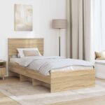 vidaXL Rám postele Sonoma dub 80 x 200 cm Kompozitné drevo – Obrázok 3