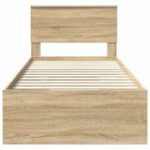 vidaXL Rám postele Sonoma dub 80 x 200 cm Kompozitné drevo – Obrázok 7