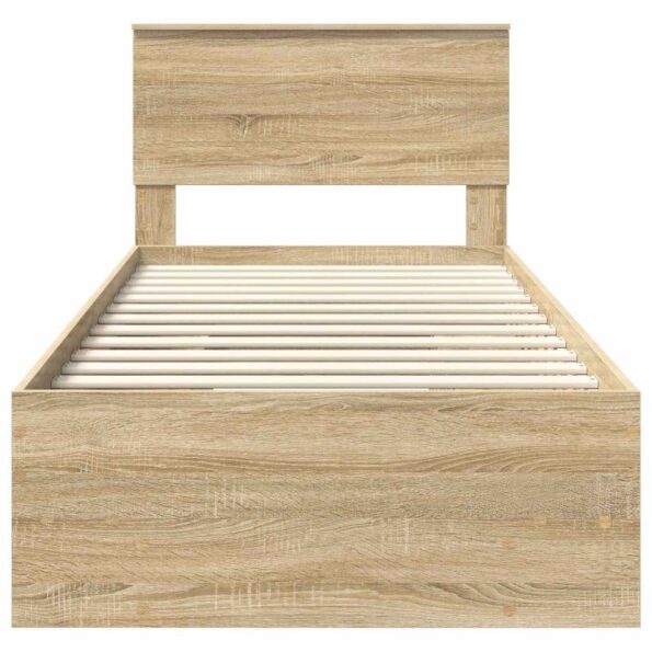vidaXL Rám postele Sonoma dub 80 x 200 cm Kompozitné drevo – Obrázok 7