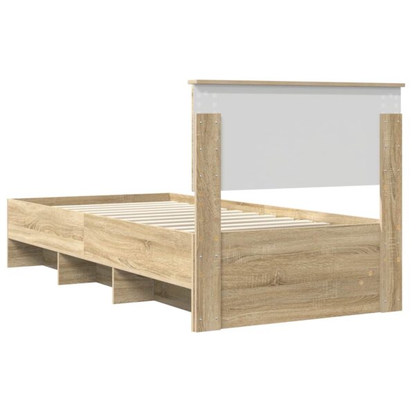 vidaXL Rám postele Sonoma dub 80 x 200 cm Kompozitné drevo – Obrázok 9